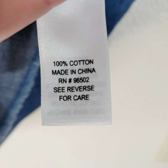 Krazy Kat Blue Chambray Flared Short Sleeve‎ Mini Dress With Frayed Hem. Size S - Picture 6 of 8